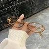Luxury Brand Designer Oval Frame Glasses Retro Anti Blue Light Ladies Reading Eyewear Finished Farsighted Eyeglasses Diopter 3