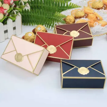New Gift Boxes Packaging Envelope Shape Wedding Favor Gift Candy Box DIY Favors Birthday Party Christmas Jewelry Decoration 1