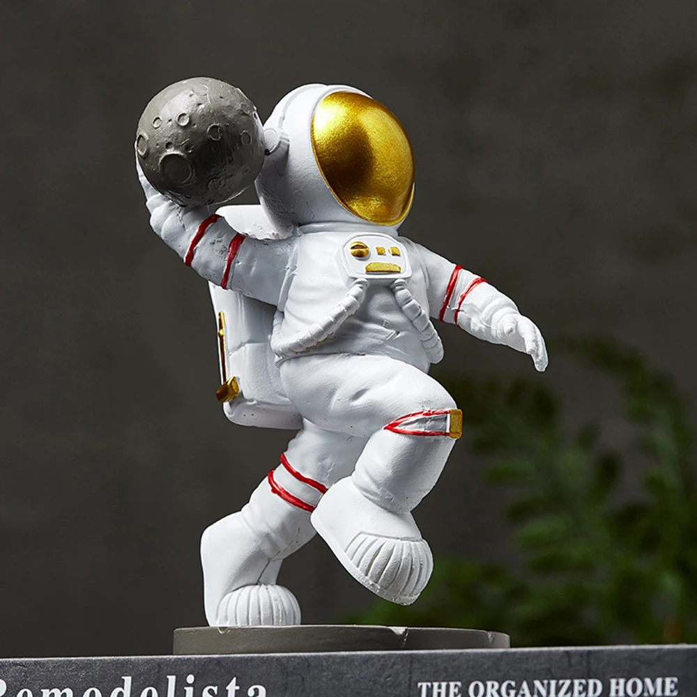 

Creative Resin Astronaut Figure Statue Figurine Spaceman Sculpture Educational Toys Desktop Home Decor Astronaut Model Kids Gift