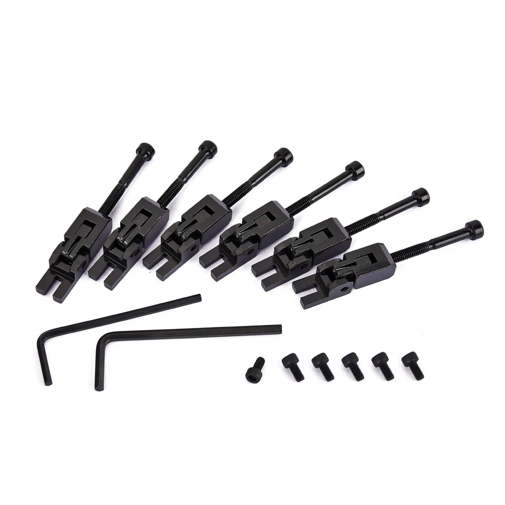6Pcs Metal Guitar Locked String Saddles for Floyd-Rose Tremolo Bridge Parts Rich
