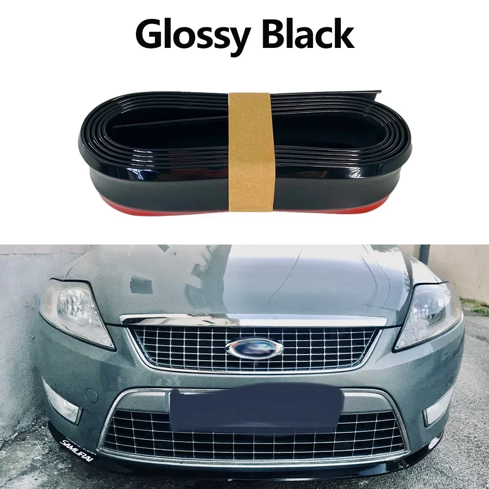 Frontschürze Lippe Carbon Faser Gummi 2,5 M Schutz Stoßstange Streifen Spoiler Seite Rock Gummi Anti Scratch Protector Auto Universal – Detail 1