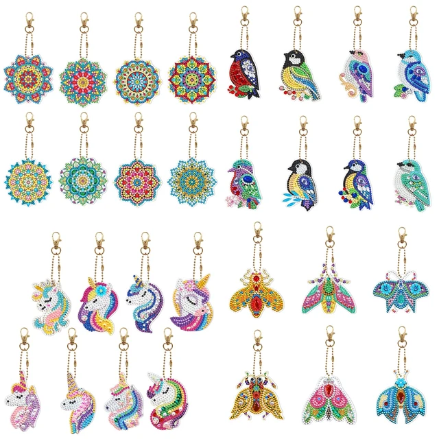 Double Sided Diamond Painting Keychains Shaped Drill Bird Diamond Art  Keychains Handmade Painting Keychains for Art DIY Craft - AliExpress