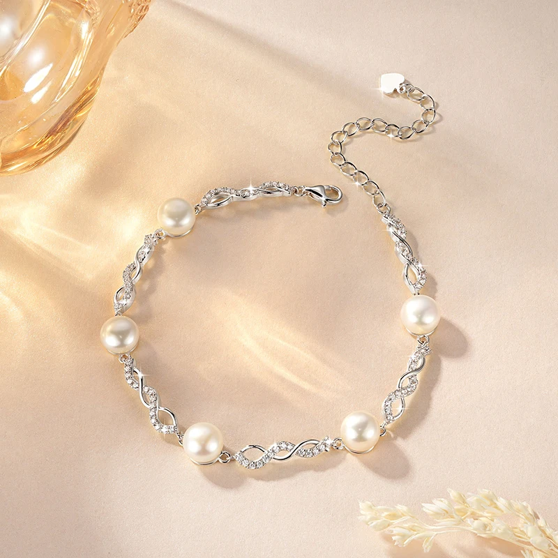 OXTAO 14K Gold gefülltes 8mm barockes Armband mit natürlichen Süßwasserperlen für Frauen und Mädchen, verstellbares Armband, Hochzeitsschmuck, Geschenk – Detail 11