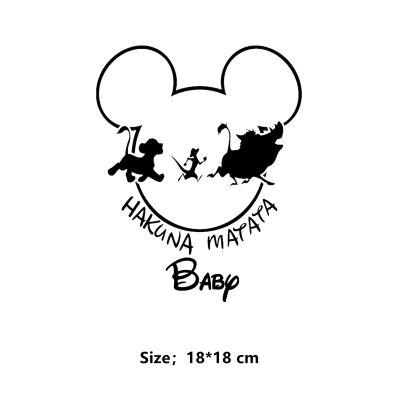 Disney family HAKUNA MATATA Patches for clothes Auntie/Uncle/Dad/Mom t-shirt print Ironing applications
