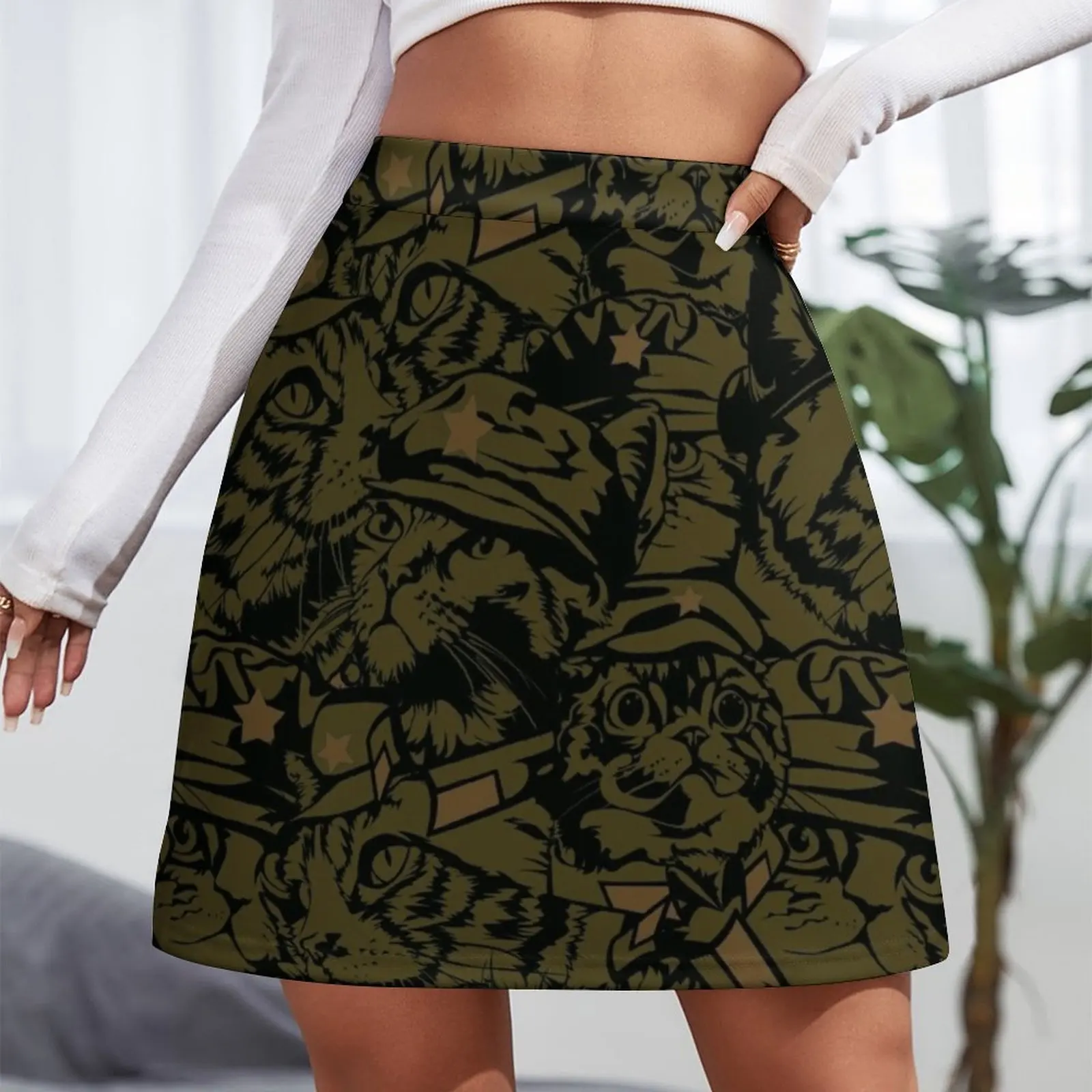 MKC Comrade Camouflage Mini Skirt Female clothing fairy core Woman short skirt dress