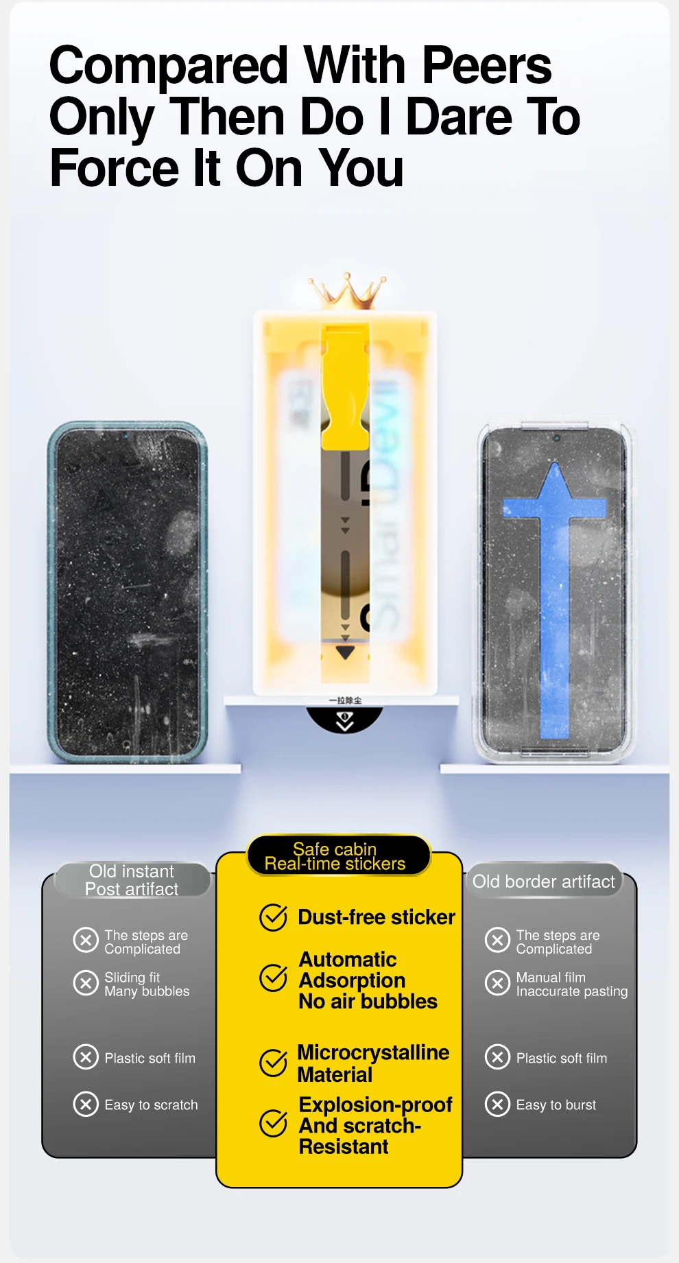 SmartDevil Staubfreier Displayschutz für Samsung S26Ultra S25Ultra S24 S23 Vollkleber Mikrokristalliner Weichfilm Staubdicht – Detail 4