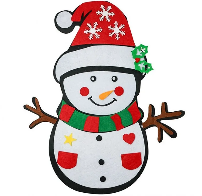 DIY Felt Christmas Tree, DIY Christmas Tree with LED String Lights for Kids Xmas Gifts Decor New Year Party Supplies