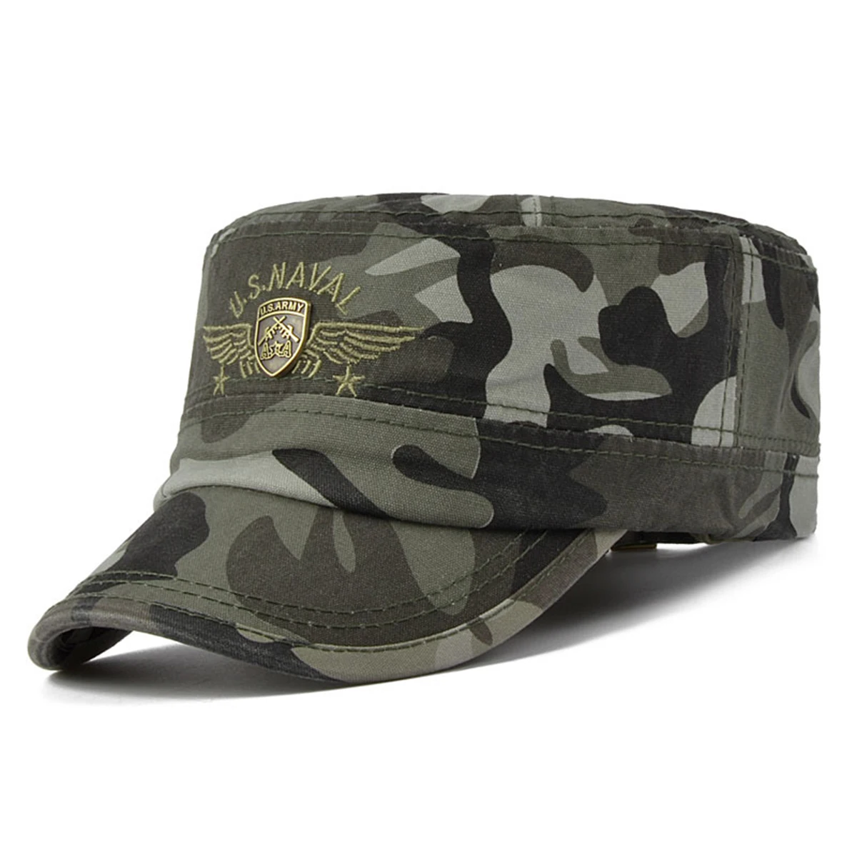 Fashion USNAVAL Letter Embroidery Baseball Cap Spring Autumn Outdoor Adjustable Casual Hats Men Flat Top Captain Military Caps baseball cap,flat cap,camouflage baseball cap,cap hat,flat vintage cap