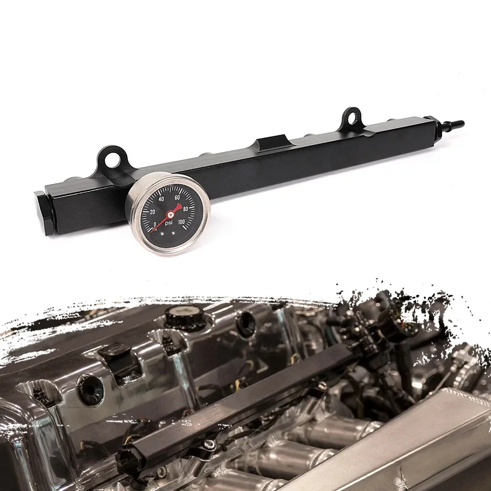 K-Series Fuel Rail With Oil Gauge High-Flow Fuel Rail For Civic Acura K20-K24 Series