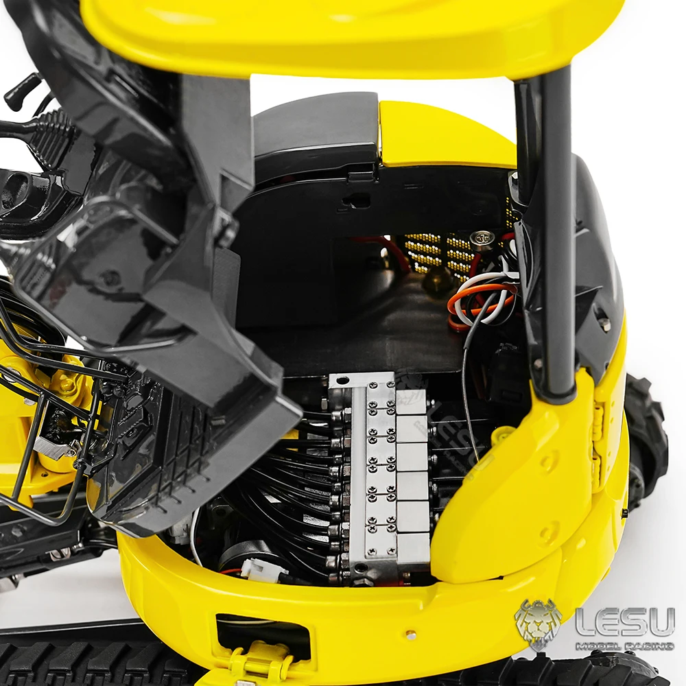RTR LESU PC30 RC Mini Excavator 1/14 Scale RC Hydraulic Metal Earth Digger Machine Remote Control Vehicle Truck Model for Adult 6