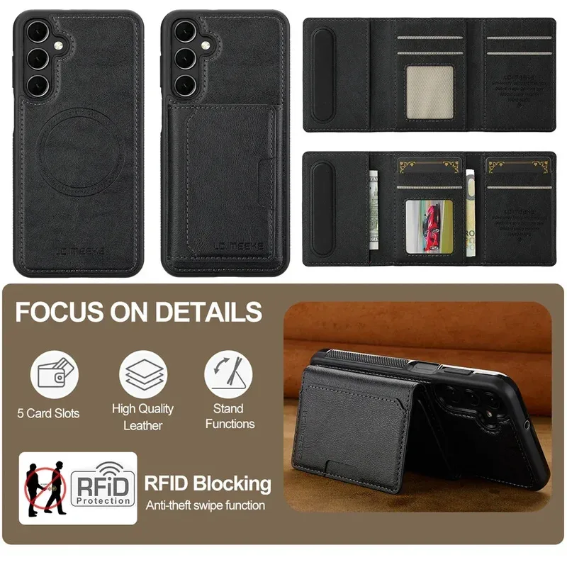 MagSafe Magnetic Detachable Wallet Phone Case Cover