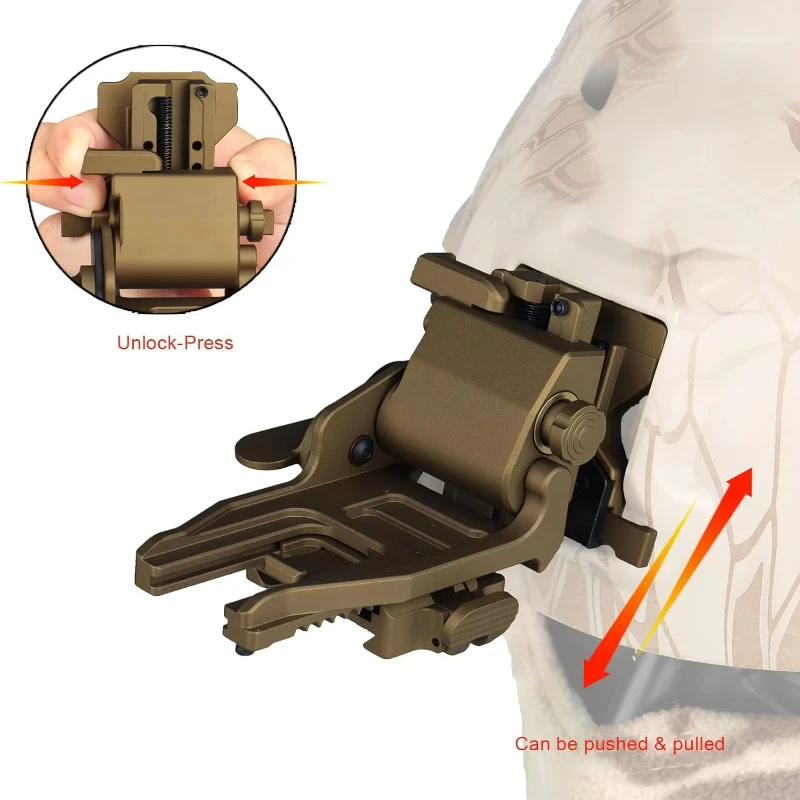 L4G24 NVG Helmet Mount for PVS15/18/31-Quick Release Aluminum Tactical Night Vision Goggles Adapter