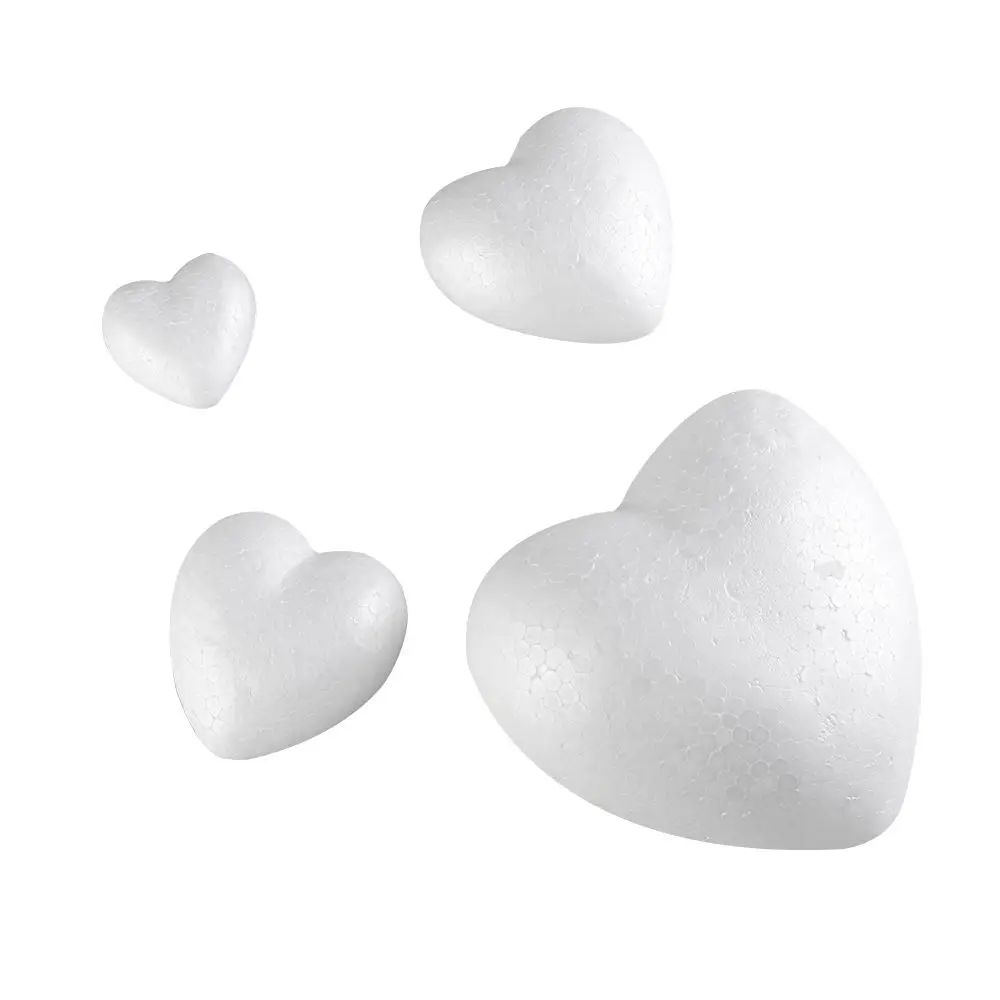 4/6/8//15cm neue Herz schaum form weiße Bastel kugeln Modellierung Polystyrol Hochzeits dekor DIY Ball Spielzeug Party Dekor – Detail 5