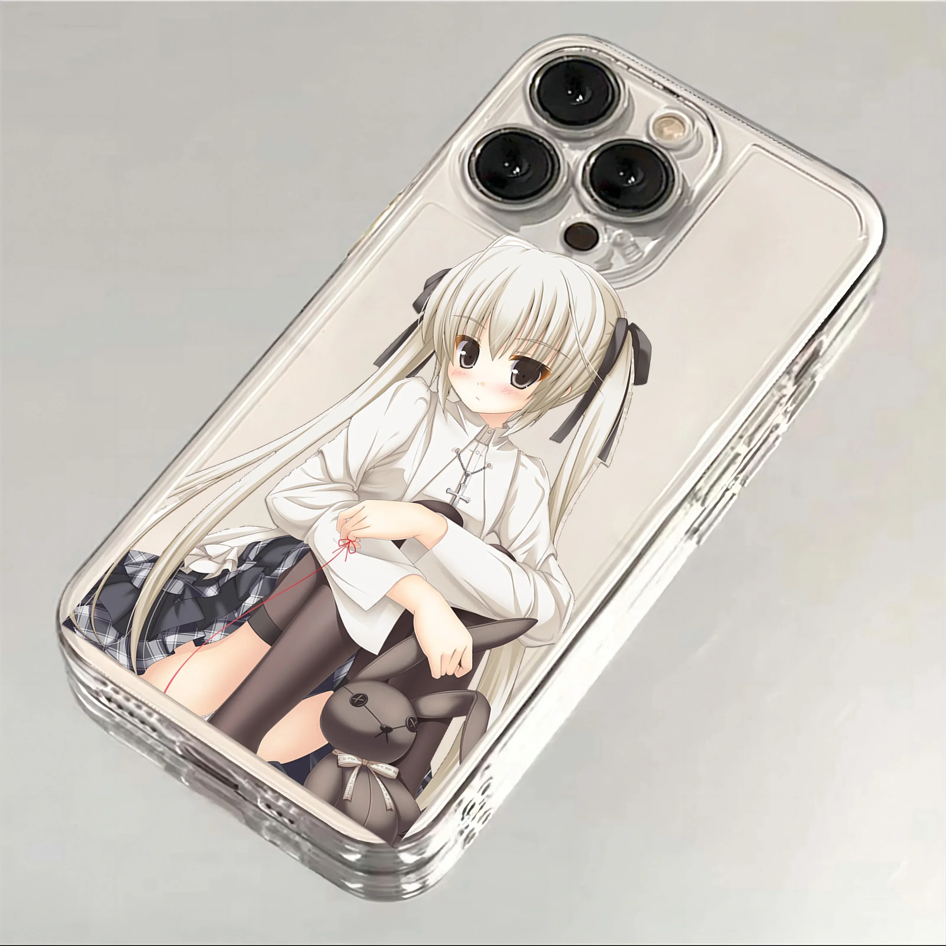 Anime Girl Transparent Phone Case - Artful Protective Cover