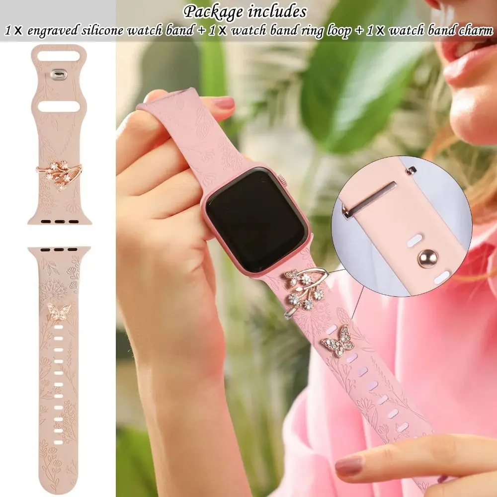 Elegant Decorative Metal Watch Band Charm Bracelet