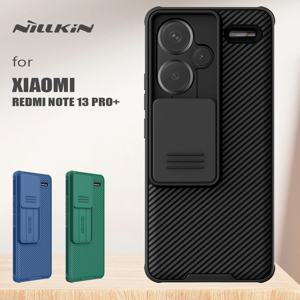 

Чехол для Xiaomi Redmi Note 13 Pro Plus 5G Case Nillkin CamShield Slide Camera Case тонированная линза 360 мягкая рамка Крышка
