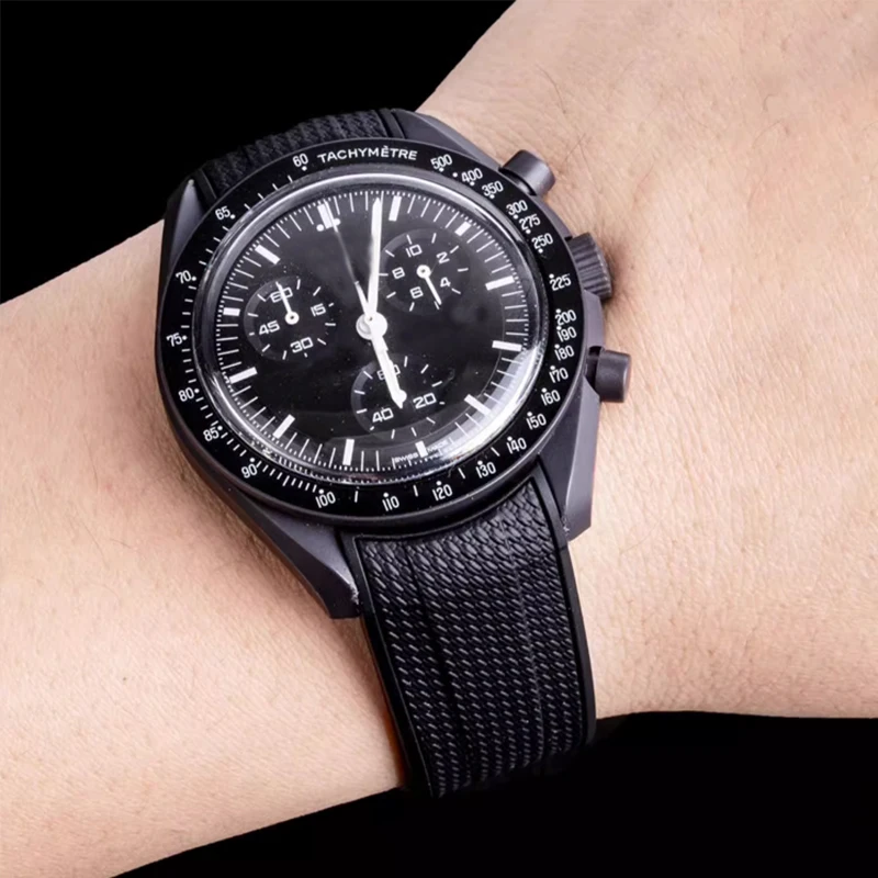 Premium 20mm Rubber Silicone Watch Band - Curved End Wrist Bracelet