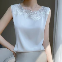 Brand Lace Camisole Women Wear Loose Satin Sleeveless Tops With Spring And Autumn Bottoming In Summer - Image 3