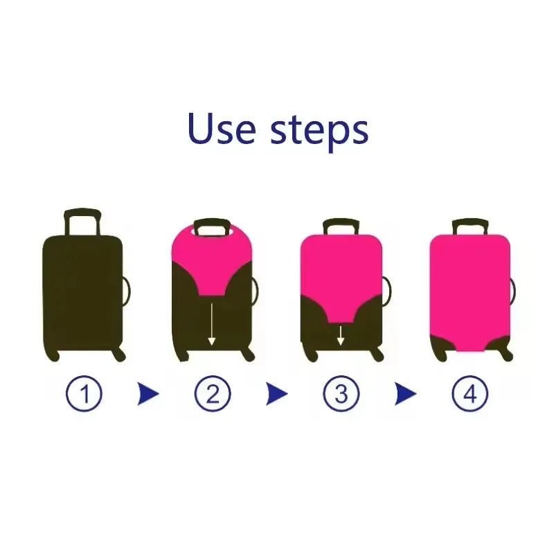 Solid color luggage protection cover suitable for 18-28 inch suitcases