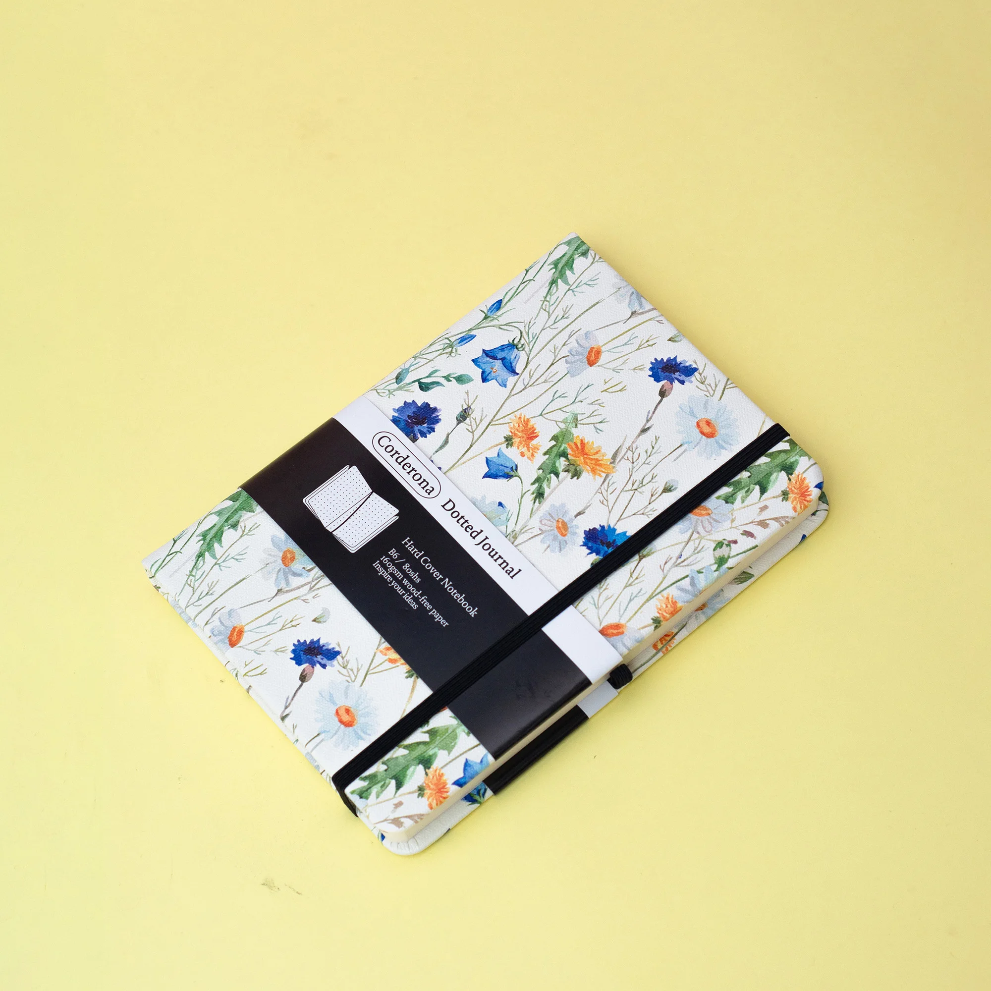 B6 Orchid Bullet Punteggiato Journal Notebook Fresh Flower Art Diary 160Gsm Hardcover Leather Portable Girl Gift Dot Grid Notebook