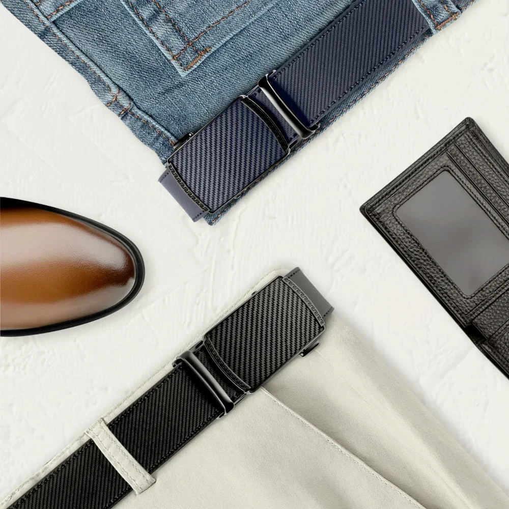 Männer hochwertige Gürtel echtes Luxus Leder Leder Metall automatische Schnalle berühmte Marke Gürtel für Frauen Geschenke Hüftgurt männlich – Detail 10