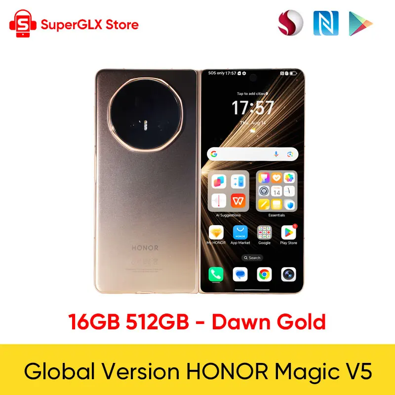 HONOR Magic V5 Global Version 5G Foldable Smartphone Snapdragon 8