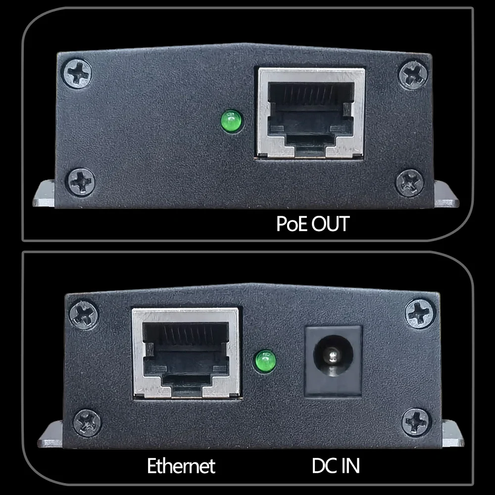 IP 카메라용 표준 POE 인젝터 어댑터 분배기, 전원 공급 장치 액세서리 포함, 100M, 1000Mbps, 12V, 24V