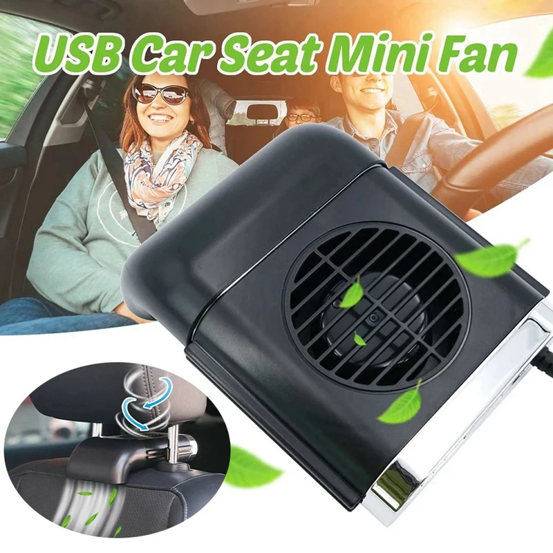 

Универсальное автомобильное сиденье с USB шейным вентилятором, 3-скоростной Регулируемый бесшумный охлаждающий мини-вентилятор для внедорожника 5 В, многофункциональный