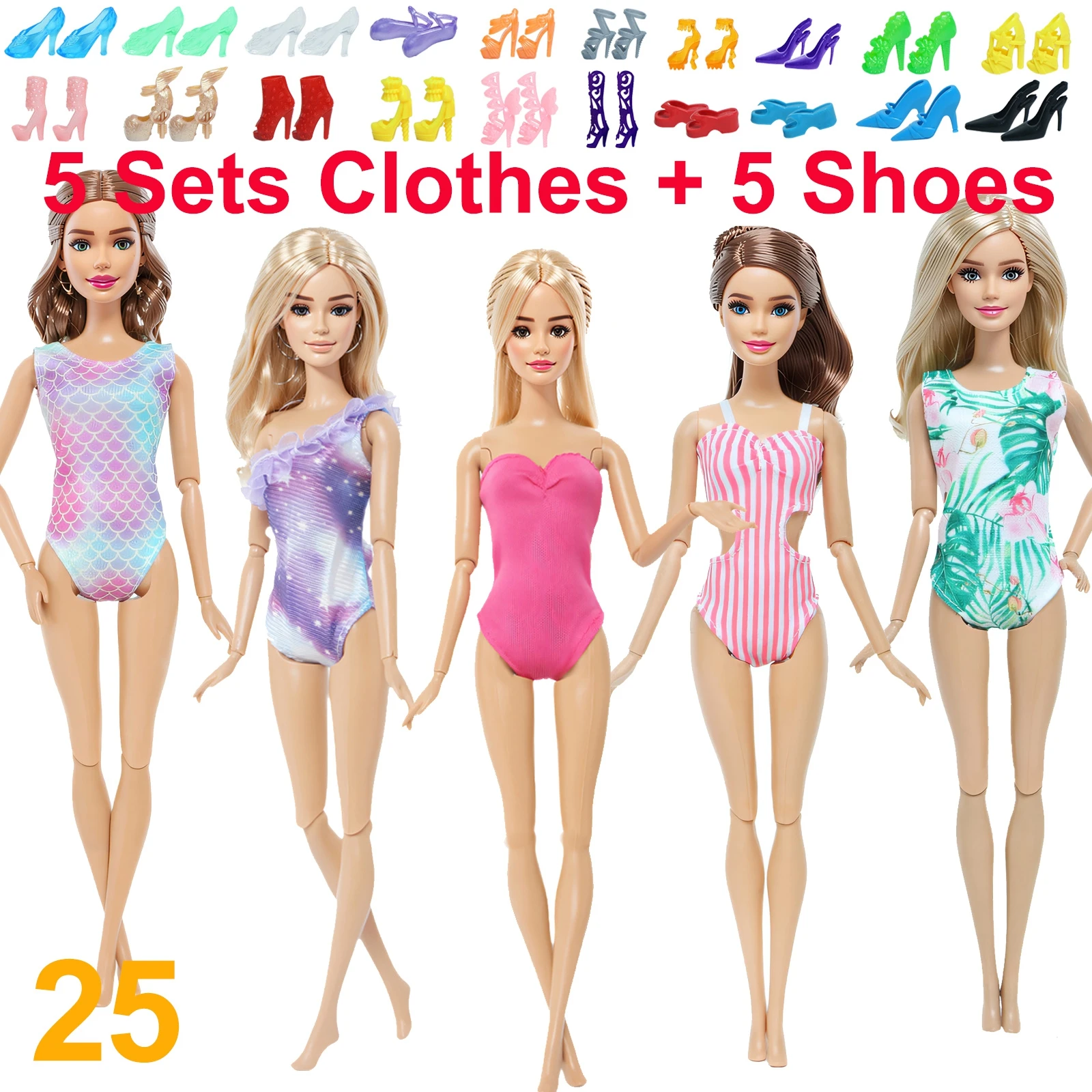 10-Piece Fashion Outfit Set with Shoes and Accessories