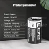 20PCS LS14250 LS 14250 1/2 AA 3.6V 1200mAh Lithium Battery with Pins for PLC CNC Machine Tools Touch Screen Gas Water Meter 5