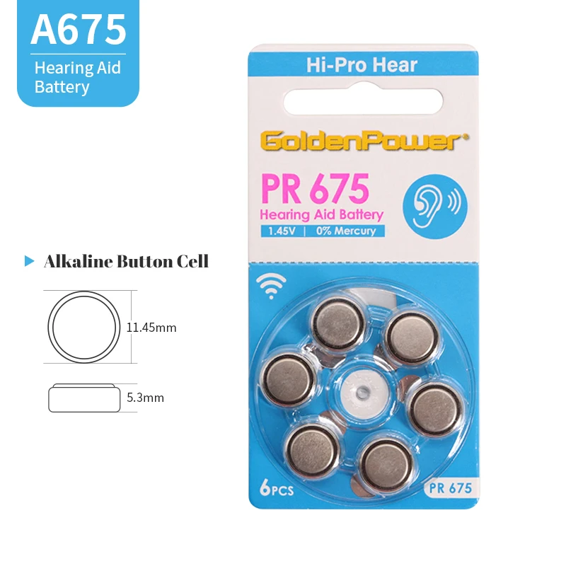 A10/LR44 Hearing Aid Batteries /A13/A312/A675/LR754 Hearing Aids Accessories PR10/PR13/PR312/PR675 Battery 3