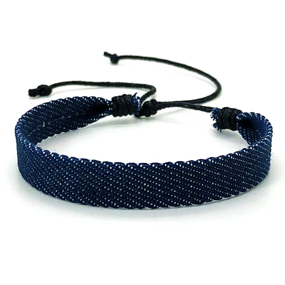 Leather Bracelet Vintage Handmade Star Punk Denim Man Bracelet For Women Gothic Ethnic Friendship Bracelets & Bangles Jewelry Gift