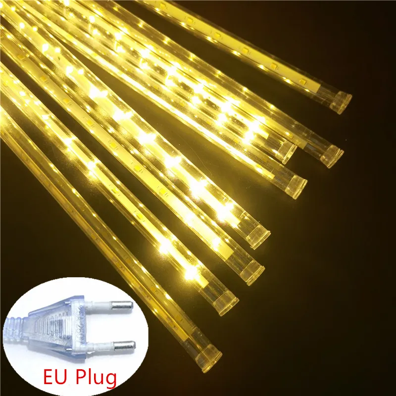 Meteor Shower Rain Lights 2024 Christmas Lights Outdoor Waterproof Icicle Tree Lights for Halloween Yard Party Patio Xmas Decor