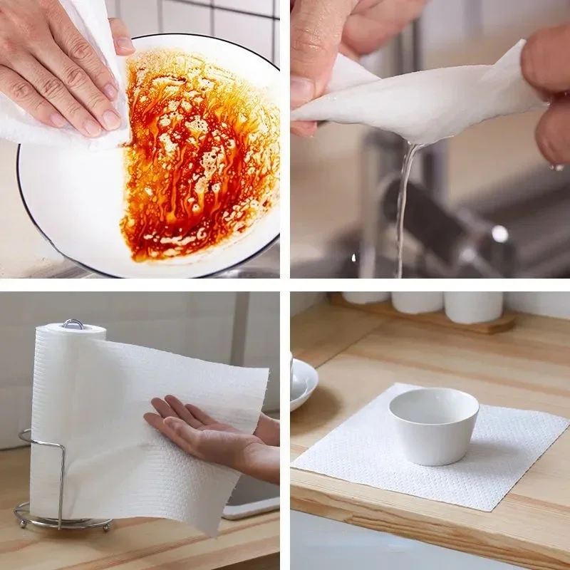 Roll of Reusable Bamboo Towels for Kitchen Dishwashing kitchen towel cleaning cloth dish cleaning cloth dish cloth towel cleaning cloth