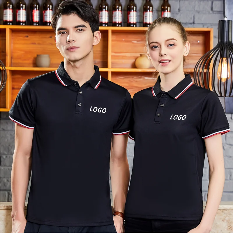 Ice Cool Sky Silk Short Sleeve Polo Shirt Printed Fashion Top Shirt Customized Logo Summer Casual Wear DIY 6