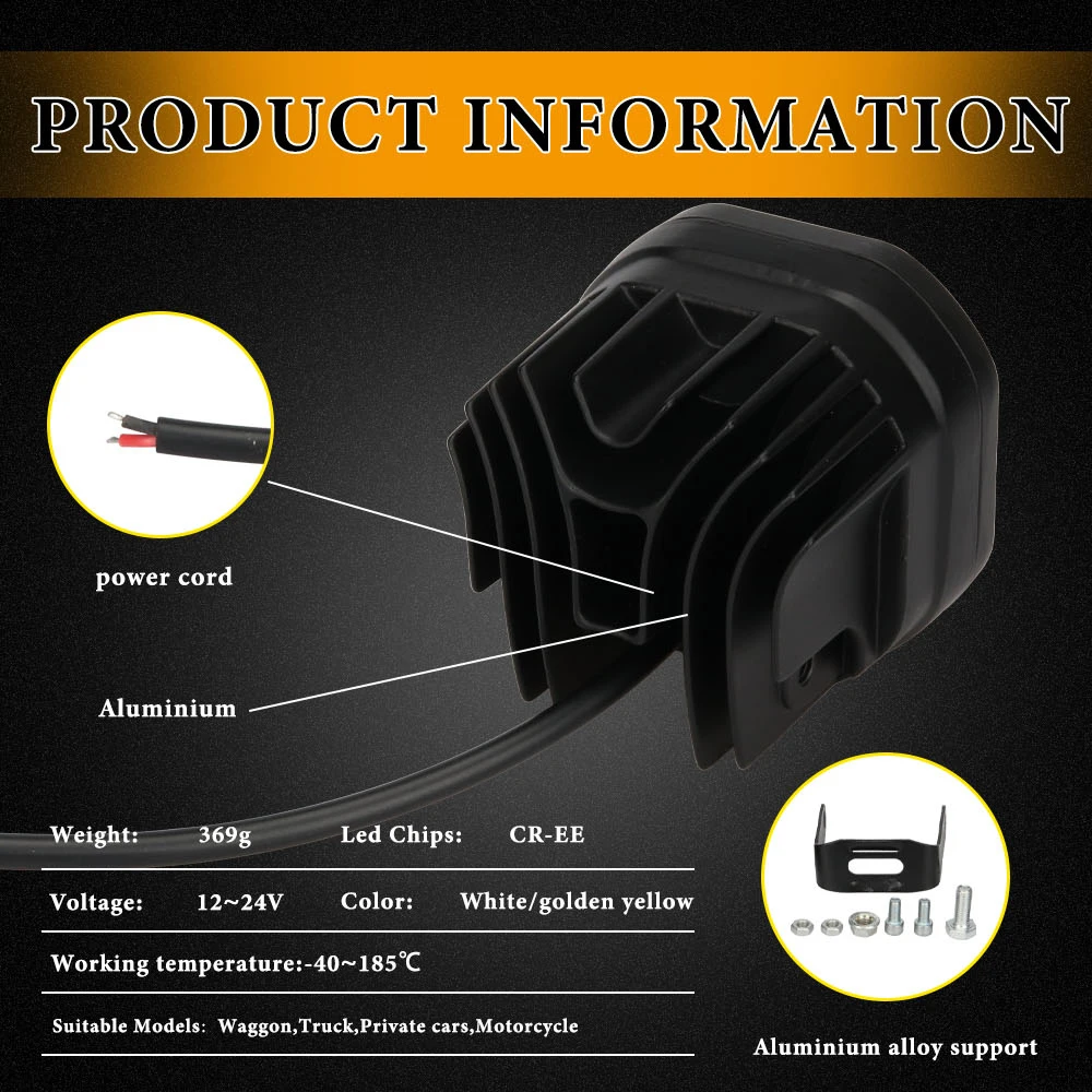 3 zoll Mini 40 W Led Arbeit Lichter Platz Scheinwerfer Motorrad Fahren Pod Lampe Für 4x4 Offroad traktoren Lkw UTV ATV Auto Nebel Lampe – Detail 5