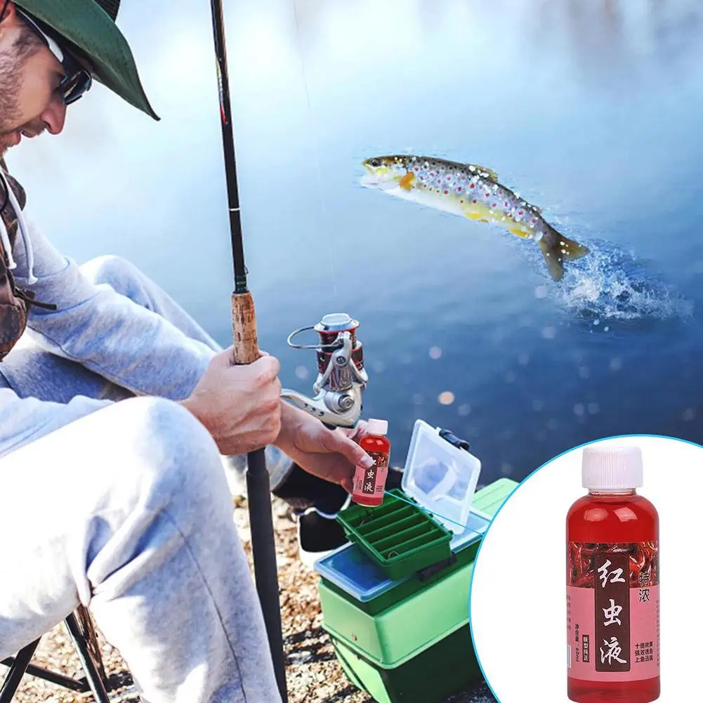 Strong Fish Attractant 100ml Concentrated Worm Extract Red Liquid For Fishing Fish Bait High Concentration Fish Bite Activa U8X0 3