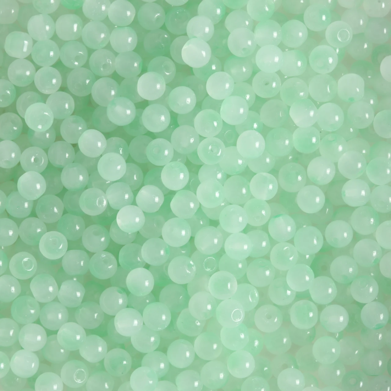 Mint Green Gradient Glass Beads - 6mm Round for Handmade Jewelry Creations
