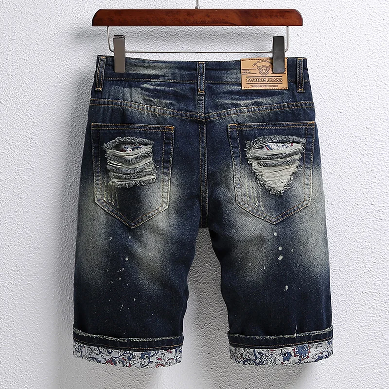 2022 Summer New Streetwear Ripped Denim 