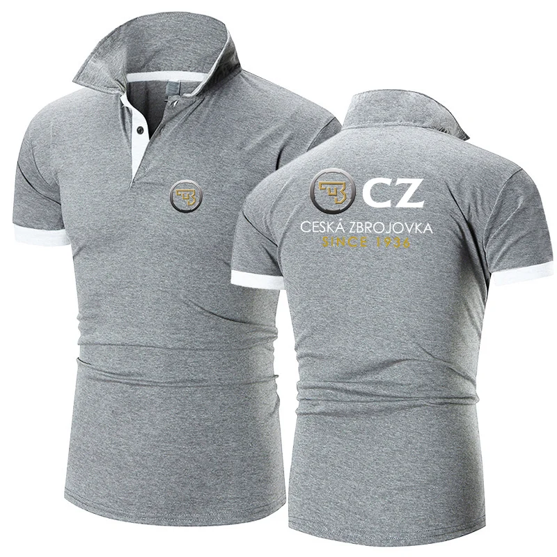 Mens Summer Polo Shirts Comfort Short Sleeves Casual Sport Tees