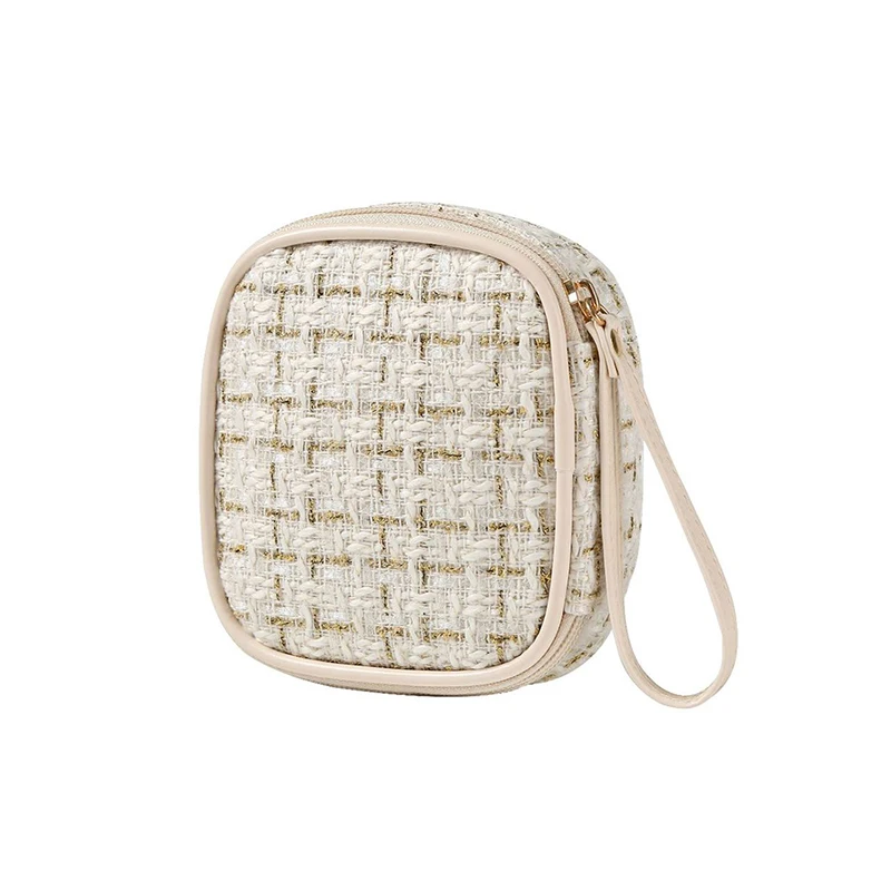 휴대용 여성용 미니 화장품 가방, 여아 메이크업 립스틱 보관 파우치, 위생 패드, 데이터 케이블 정리함 소형 가방, 럭셔리