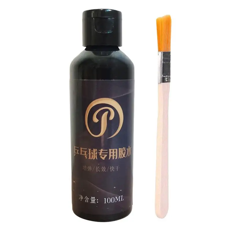 

Table Tennis Glue 100ml Professional Rubber Cement Adhesive With Brush Super Strength Pingpong Racket Repair Adhesive Liquid