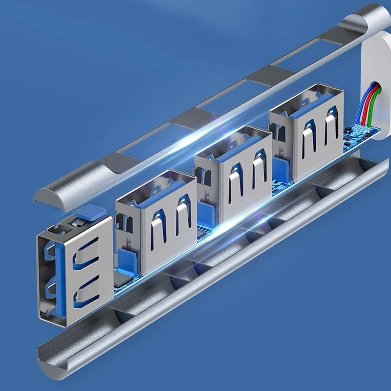 USB 도킹 스테이션 허브 멀티 스플리터 어댑터, USB 스플리터 4 포트, USB 3.0 허브 확장기