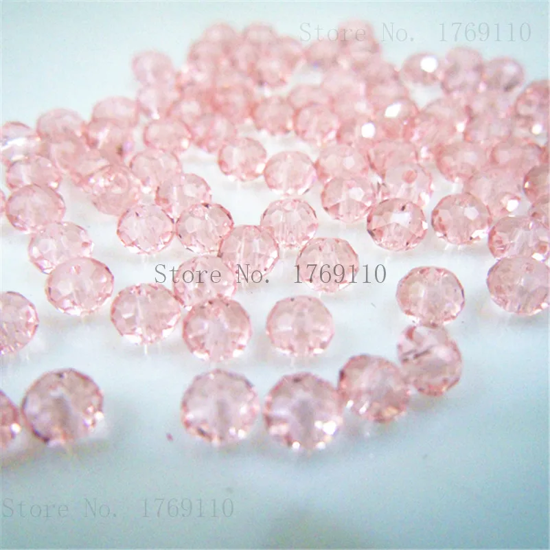 Olive Green Faceted Crystal Glass Rondelle Beads for Jewelry Making - 125pcs, 3x4mm