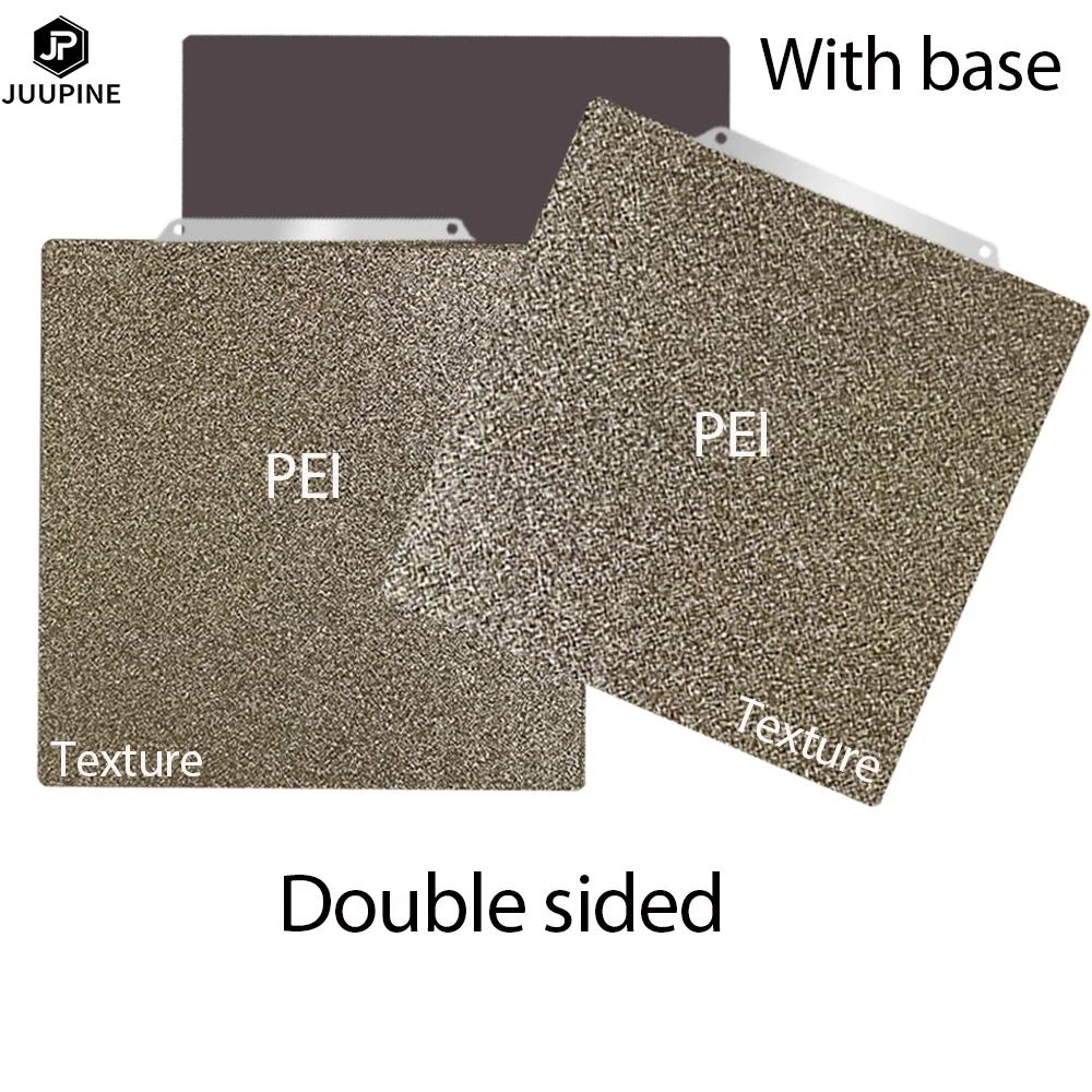 Textured Double-Sided 330x330 PEI Sheet for Build Plates - Durable, High-Quality Spring Steel