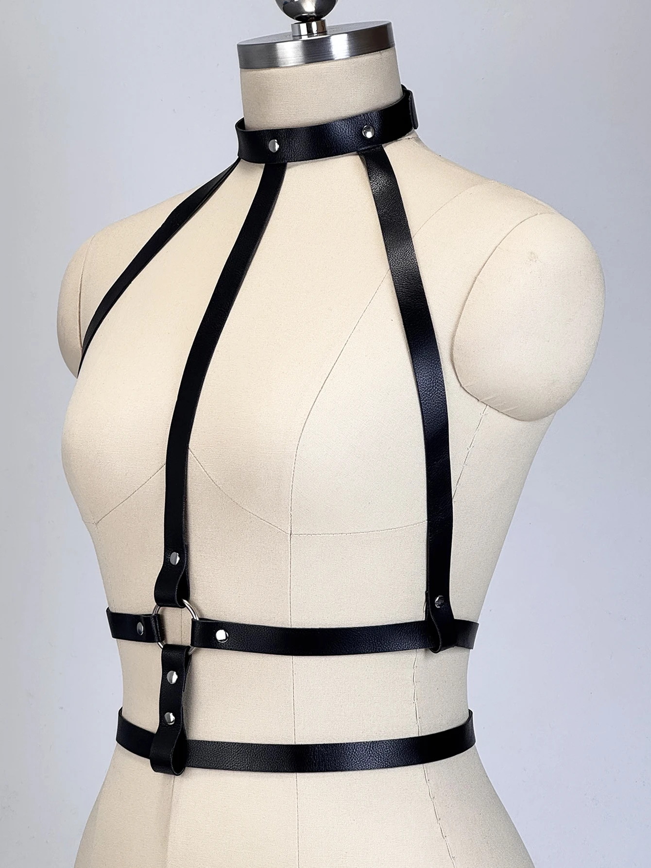 Frauen Goth Punk Mode Gürtel Street Style Bund Hosenträger für Frauen Körper Harness Korsett Gürtel Gothic Kleidung Zubehör – Detail 13