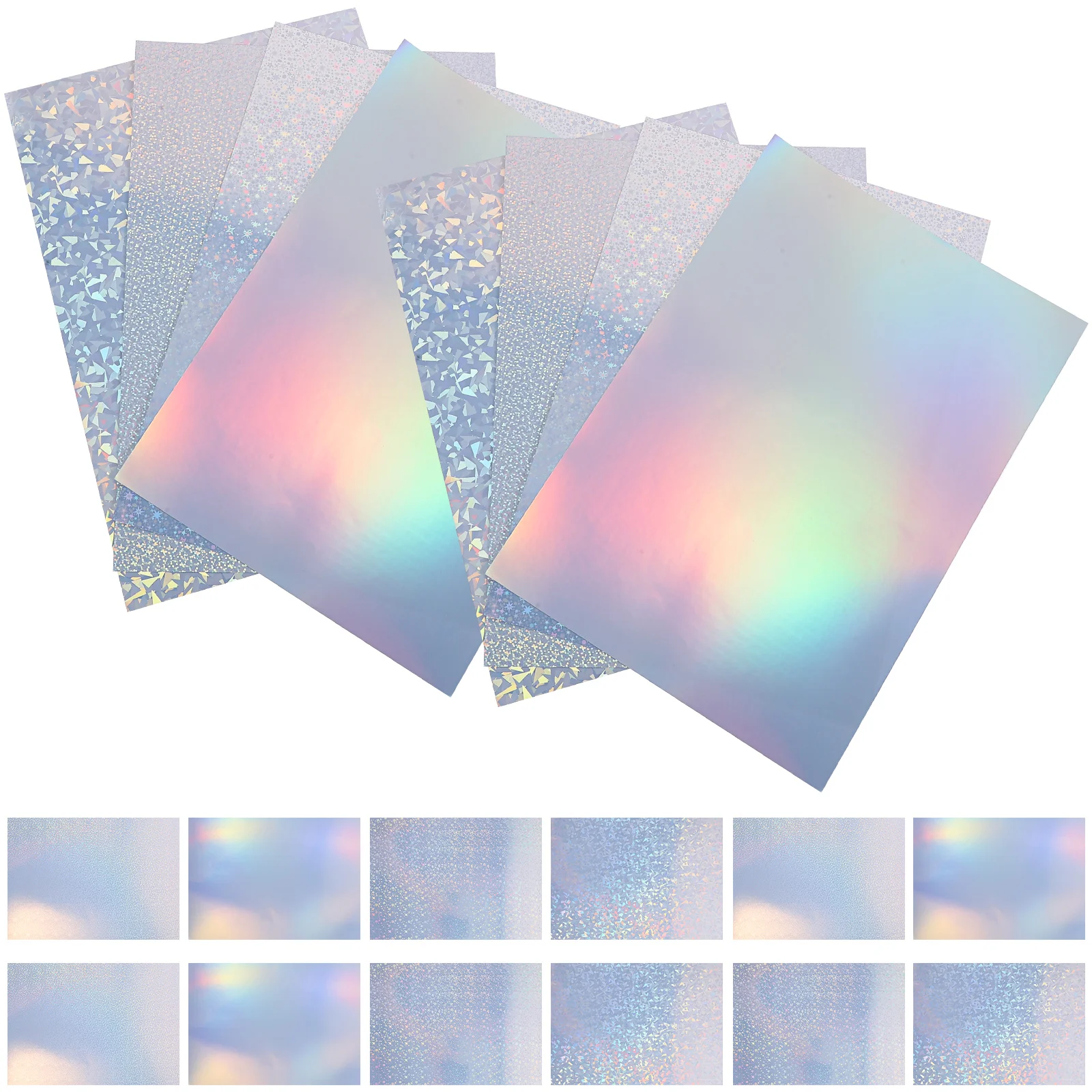 

20 Sheets Holographic Printing Paper Stickers Name Label Blank Labels Large Little Bit