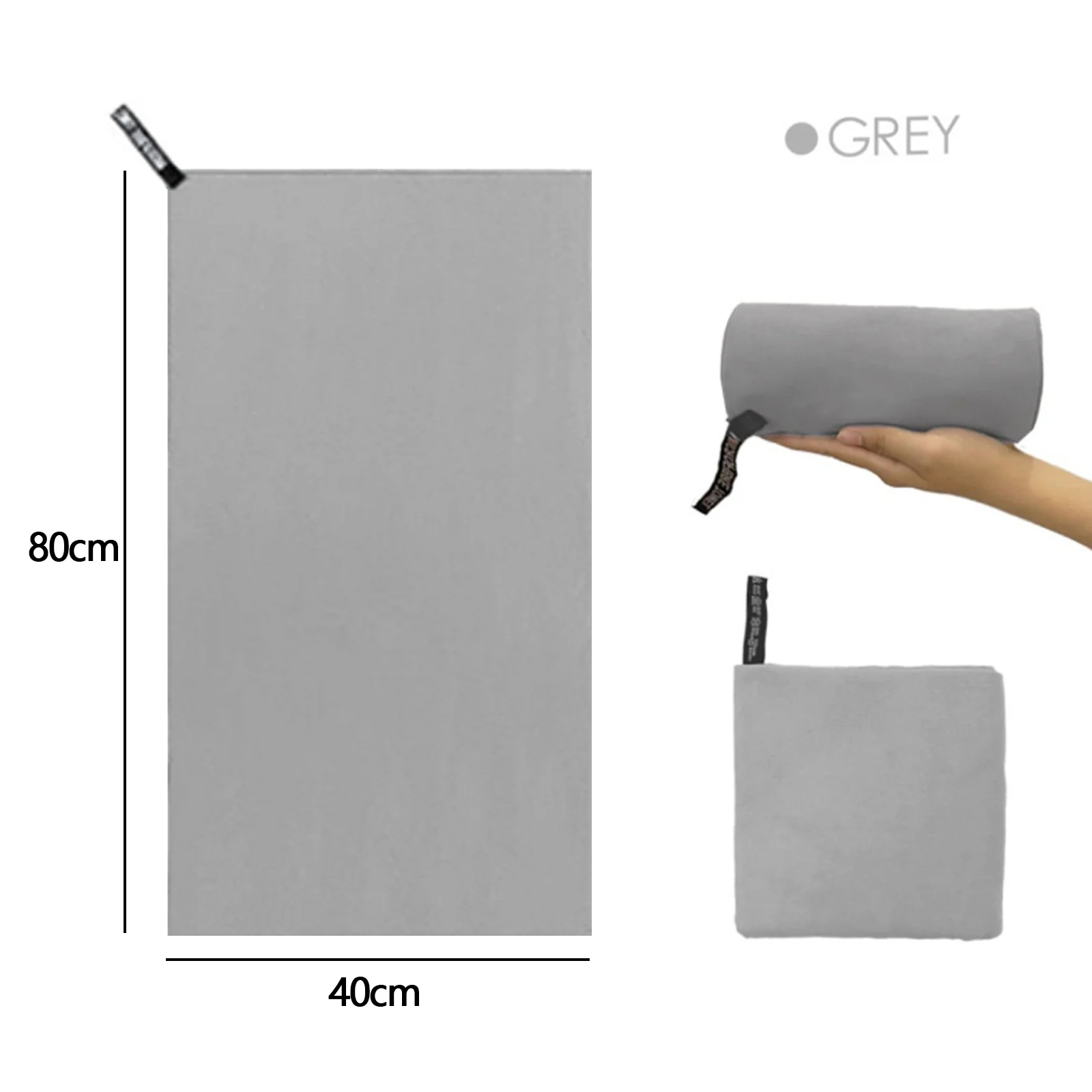 Sports Microfiber Quick Dry Pocket Towel Blanket Portable Ultralight Absorbent Towel with Storage Bag for Beach Swim Gym Fitness
