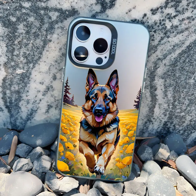 Dackel Silhouette Hund Niedliche Tier Handyhülle für IPhone 12 Pro Max Mini 11 13 14 15 Pro Max 15 14 Plus Laser Back Cover Funda – Detail 4