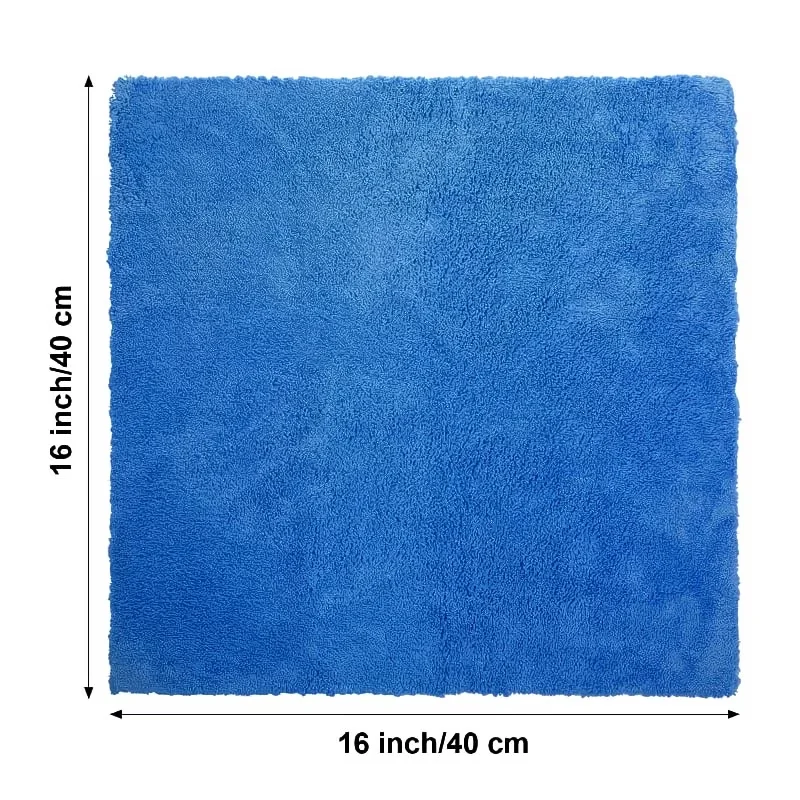 1/3/5PCS 마이크로화이버 청소용 천 16×16인치, 보풀 및 긁힘 방지, 자동차 광택 디테일링을 위한 초흡수성 부드러운 천